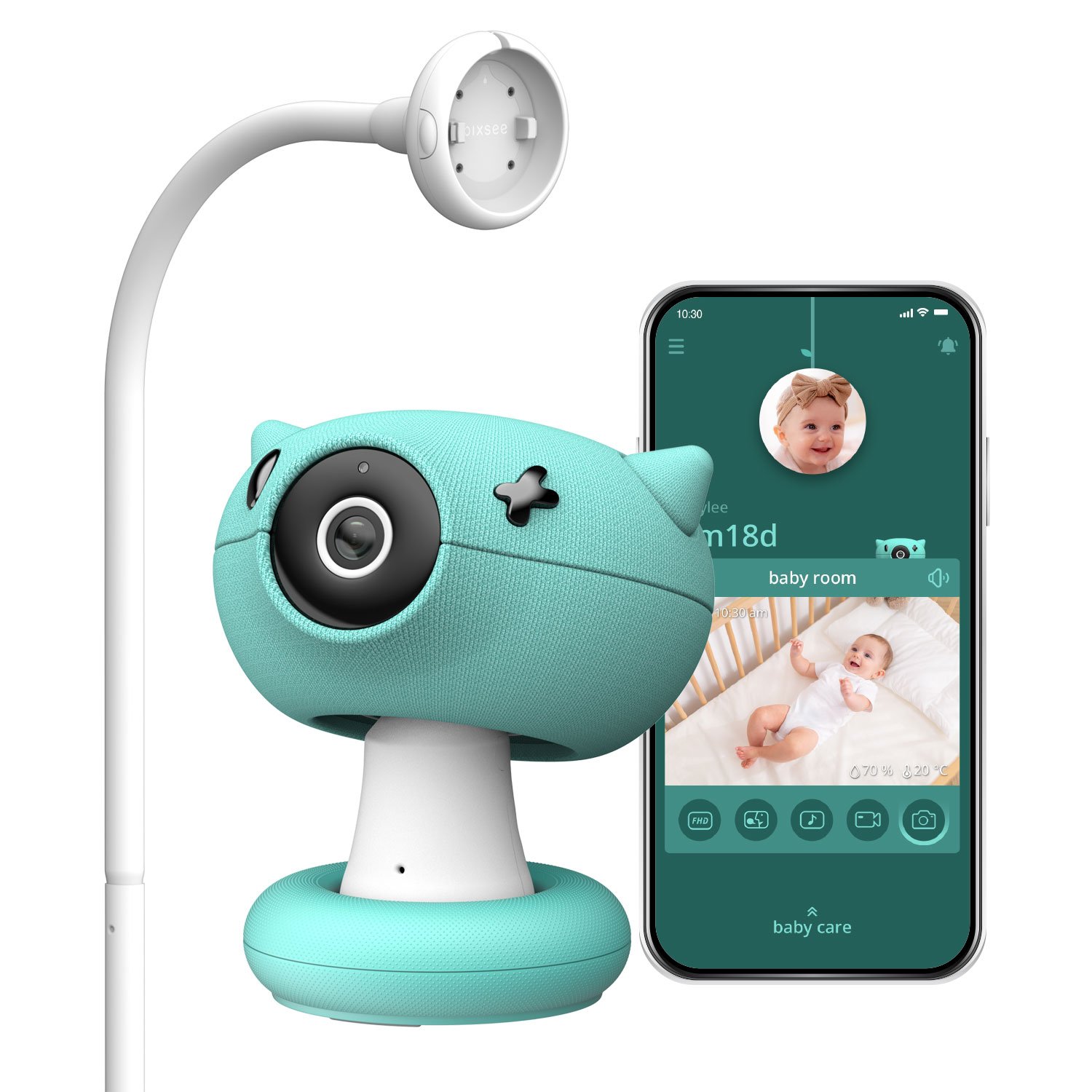 Pixsee Smart Baby Camera and 5-in-1 Stand