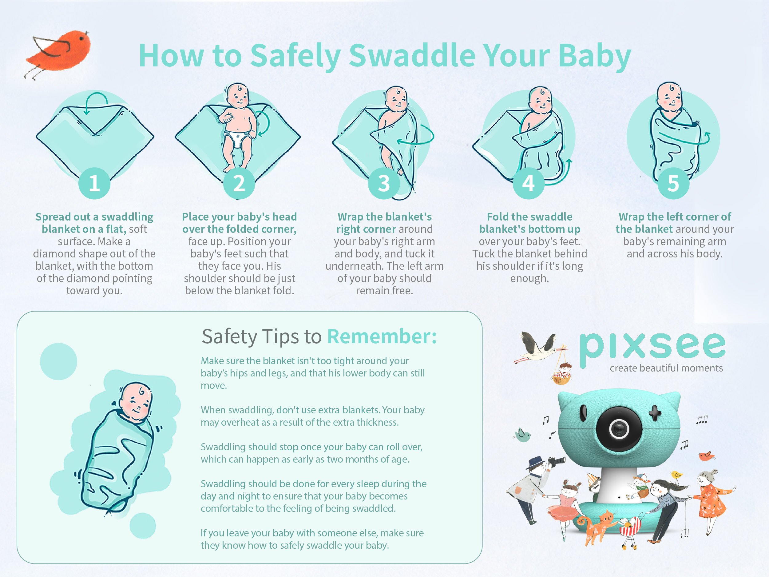 How to Swaddle a Baby Safely