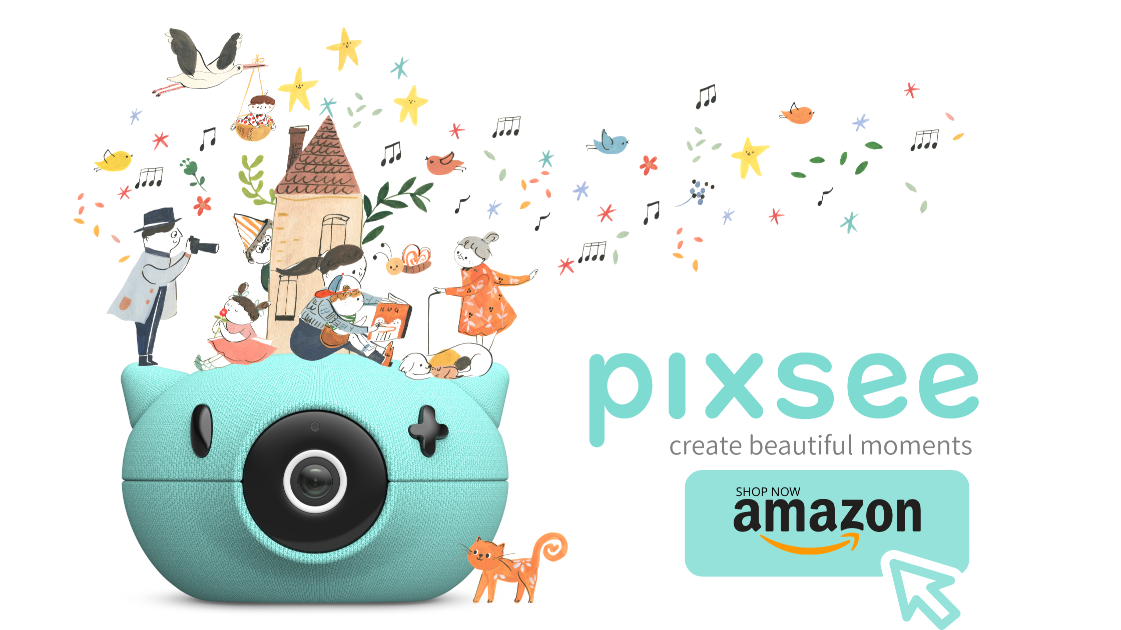 pixsee SHOP NOW Amazon Button